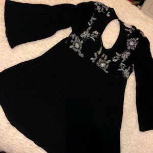 Altar’d State Black Bell Sleeve Dress